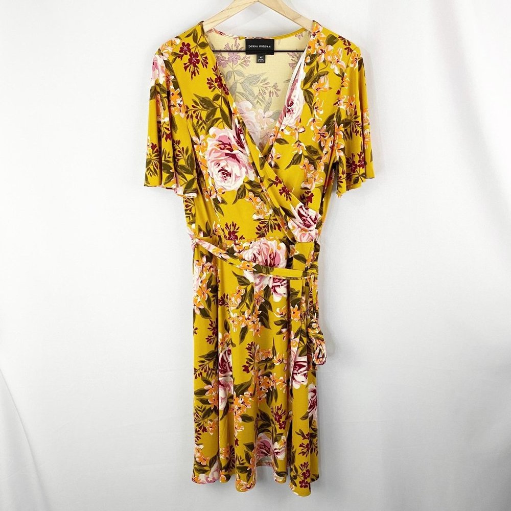 Donna Morgan Surplice Floral Dress Size 14